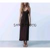Spring New Women clothes V-neck Sleeveless Silk Satin Texture Dress 9333331 4661271 4772333