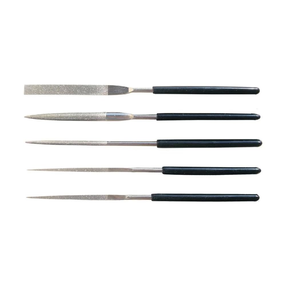 HOSCO Diamond File Set (5 pieces): Flat, Half-round, Round, Square, Triangular (TL-DIA5)