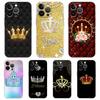 Diamond Crown Phone Case for iPhone 16 15 14 13 12 Pro Max Transparent Soft for iPhone 11 Pro Max 7 8 Plus XS XR Shell Bag
