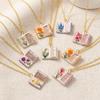 Copper Birthday Necklace Month Design Sense Necklace New Book Pendant Necklace  for Women