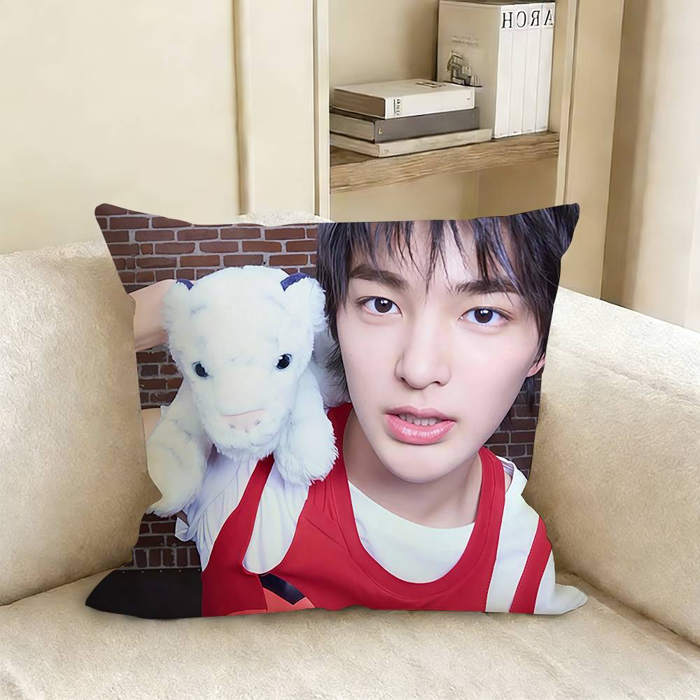 K-Keonhos Visual Maknae Various Sizes Square Pillow Case For Car Home Bedchamber Decor