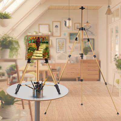 64/" Tall RED CHERRY Wood Tripod Exhibition Artist Studio Floor Display 1 Easel