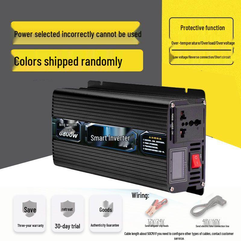 High-Power Vehicle-Mounted Inverter: 12V/48V/60V to 220V Converter for Tricycles