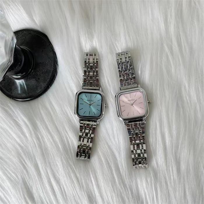 New Fashion Square Dial Ladies' Quartz Watch with Steel Band – Versatile and High-End