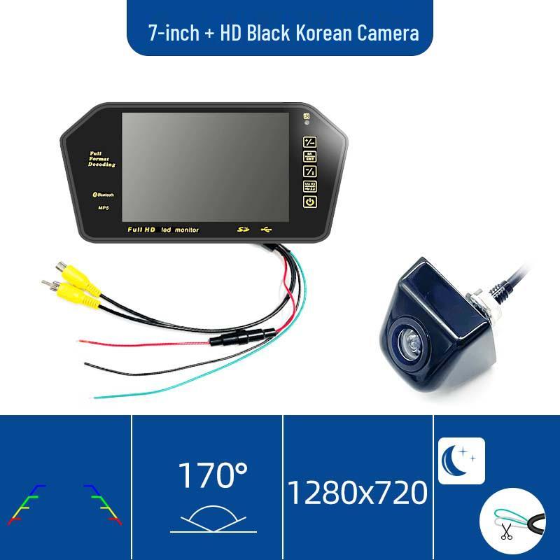 Bluetooth MP5 Wireless Rear View Camera for 7-inch Rearview Mirror Monitor with Reverse Priority