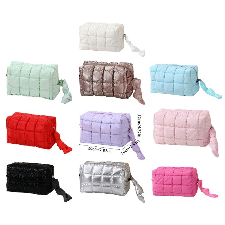 Puffer Makeup Bag Quilted Cosmetic Pouch for Women Large Travel Toiletry Organizer Suitable for Various Occasion