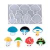 Pendant Molds Keychain Jewelry Mold Mushroom Shape Silicone Keychain Mold Silicone Material Hand-Making Tool for Pendant