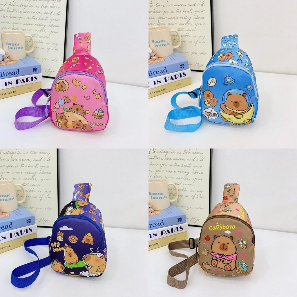 Children Unisex Capybara Cartoon Animal Chest Pack Lightweight Crossbody Bag