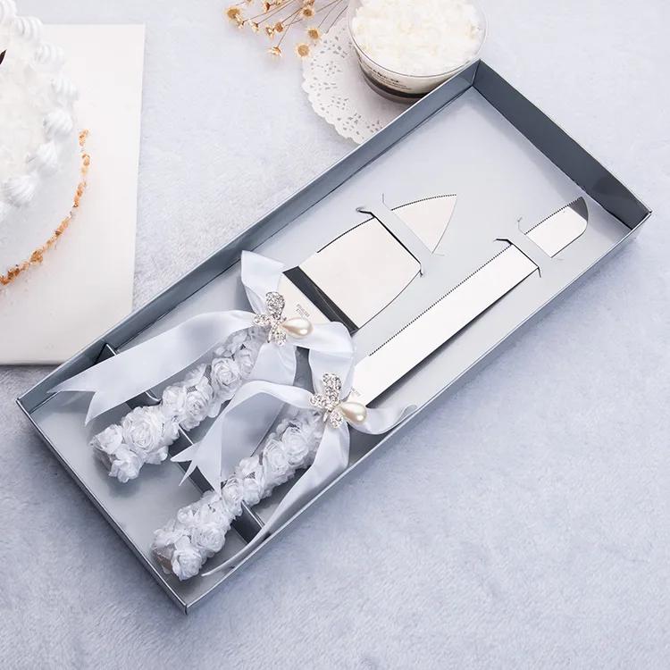 European Style Knife and Fork Set Gift Wedding Souvenir Wedding Stainless Steel Cake Knife and Spatula