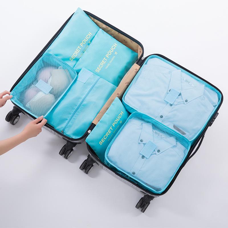Travel Storage Bag Seven-Piece Set Clothes Sorting Organizer Bag Suitcase Clothing Packing Storage Bag