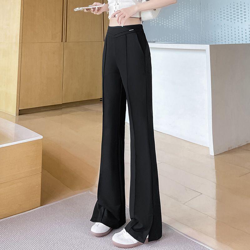

Women s Ice Silk Slimming High-Waist Flare Pants - Summer 2026 Style, Plus Size, Loose-Fit. S 40-45 kg