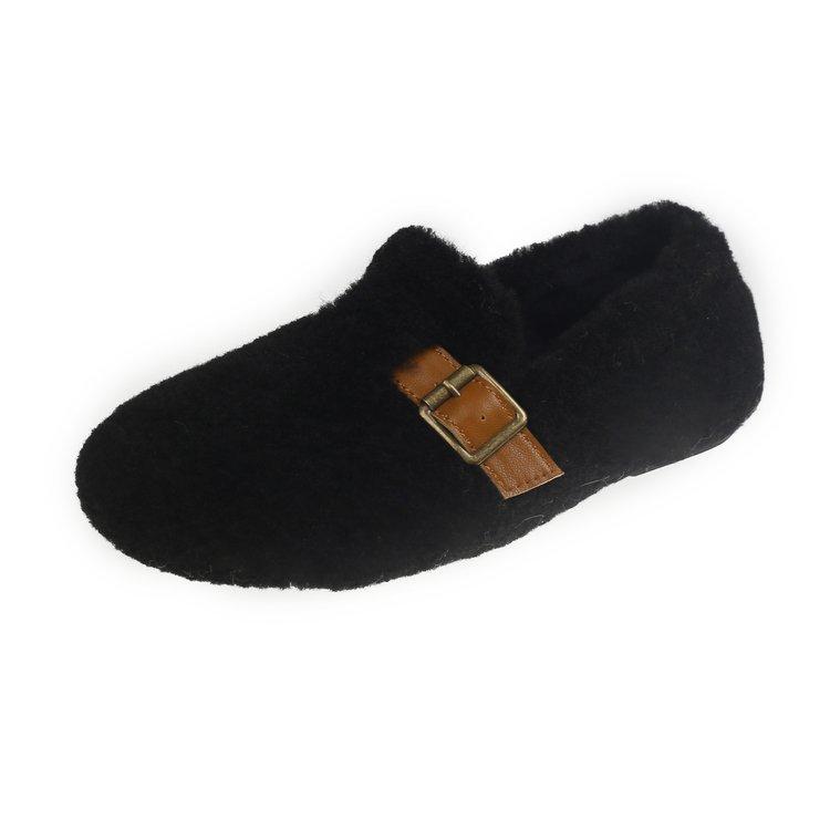 Fashion Spring Fall One Foot Stirrup Soft Bottom Furry Shoes Women Winter Outer Wear Korean Gentle Fairy Wind Soybean Shoes Padded Cotton Shoes