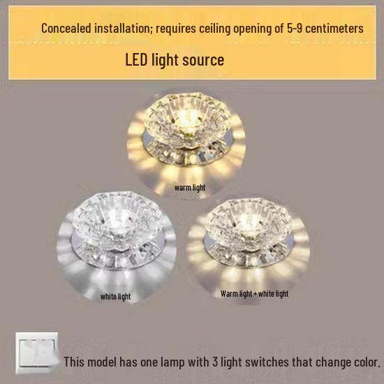 Spot de Teto Embutido LED para Corredor - Design Olho de Gato Alvo para Sala de Estar