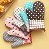 Gloves Kitchenware 1Pcs New Pastoral Style Thickened Plaid Microwave Oven Insulation Gloves Microwave Oven Gloves