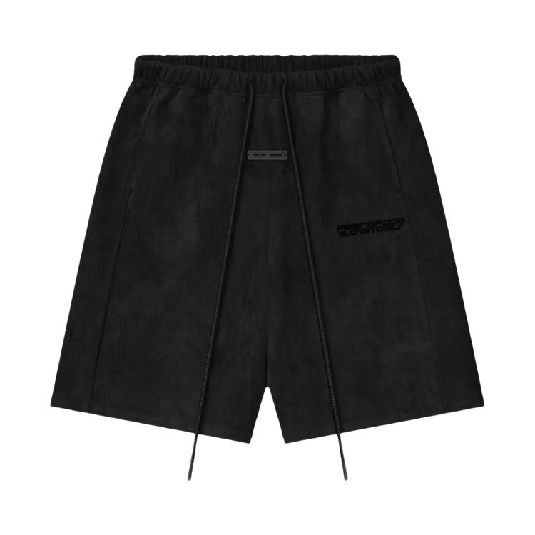 Fear of God Essentials Suede Fleece Relaxed Shorts Vintage Black Men Bottoms 160HO254691F S