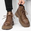Pánské kotníkové boty podzim zima luxusní značky pohodlná měkká podrážka pracovní boty britský styl kožené boty horký prodej boty pro muže