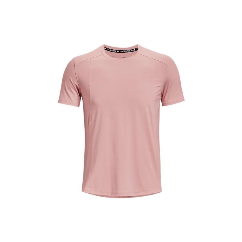 Under Armour Logo Print Short Sleeve T-Shirt Men Tops Pink 1370338-676