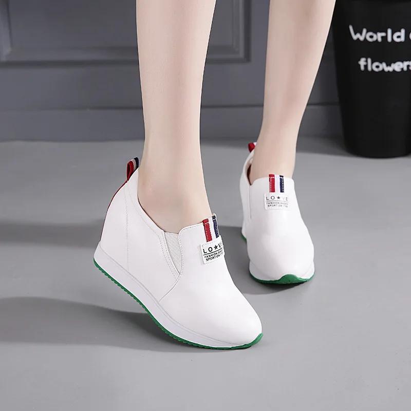 Women's Sneakers Spring Autumn Casual Low-top Sports Shoes Non-slip Lightweight Thick Bottom Loafers Zapatillas De Mujer