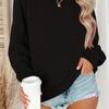 Neck 17 Colors Pullover Crew Sweatshirt Casual Long Sleeve Sweatshirt For Fall Winter Womens Clothing