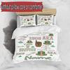 3pcs Duvet Cover Set (1*Duvet Cover + 2*Pillowcase, Without Core), Custom Name Alpha Kappa Alpha Pattern Bedding Set, Home Bedroom Decor Gift