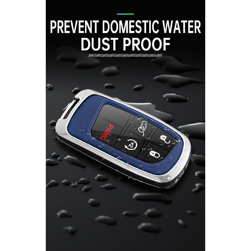 2/3/4/5 Tasten Smart Key Fob Hülle mit Schlüsselanhänger Passend für Jeep Fernbedienung Schlüssel Hülle Case Kompatibel mit Jeep Grand Cherokee für Dodge Challenger Charger