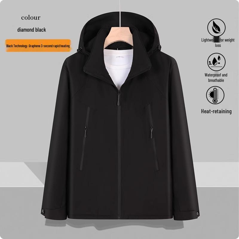 Autumn/Winter Windproof Waterproof Warm Jacket for Mountaineering, Fishing, Cycling, and Workwear with Custom Embroidery and Logo Options