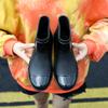 Botas de chuva masculinas moda curta tubo antiderrapante resistente ao desgaste sapatos de borracha impermeável overshoes cozinha sapatos de trabalho à prova d'água