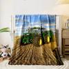 Green Farm Tractor Blanket  Printed Blanket for Living Room Bed Couch lunch break Soft Cozy Blanket for Friend's festival Gift