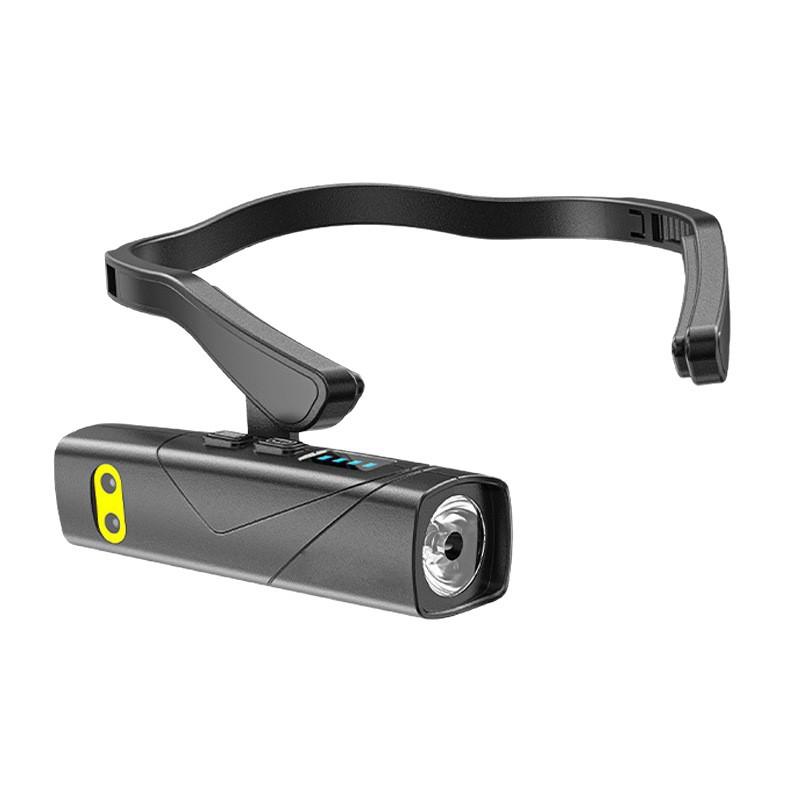 

LED Sensor Headlamp Ear-Mounted Flashlight T202 Right Ear with Motion Sensor and Adjustable Ear Hook for Outdoor Activities Hands-Free Lighting One Size чорний