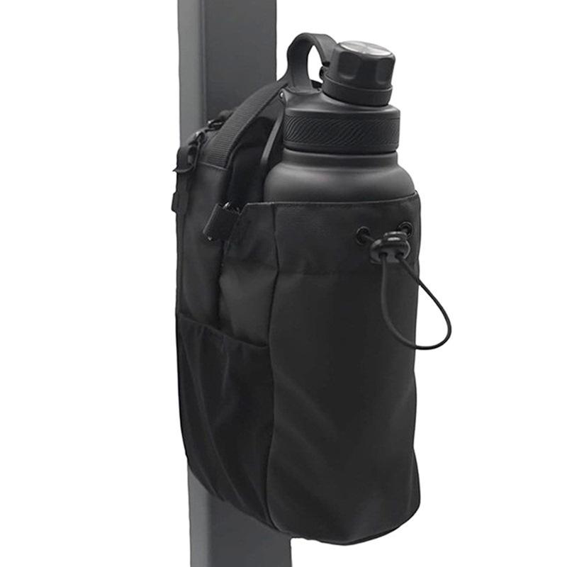 Strong Magnetic Fitness Water Bottle & Storage Crossbody Bag - Large Capacity for Gym Essentials