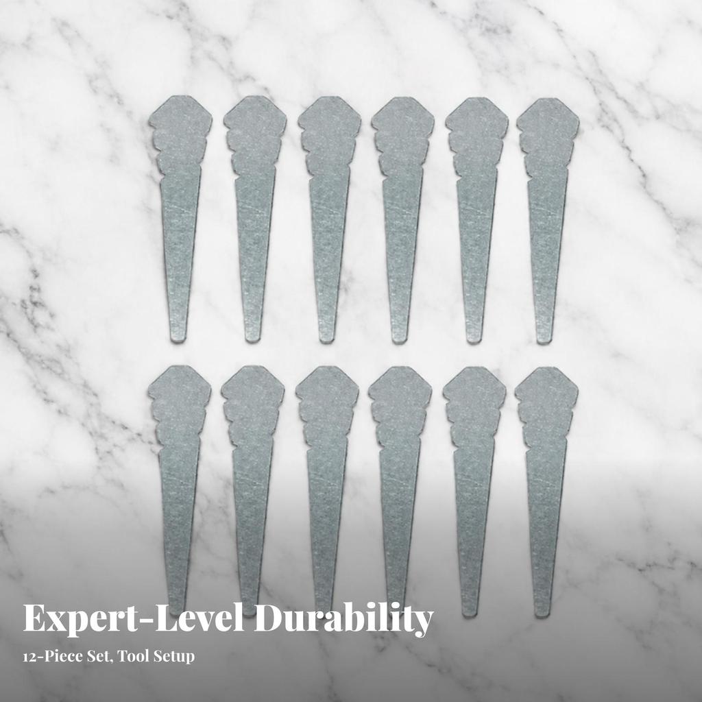 12 Pieces Bricklaying Line Pin with Notched Head Pointed for Bricklayers