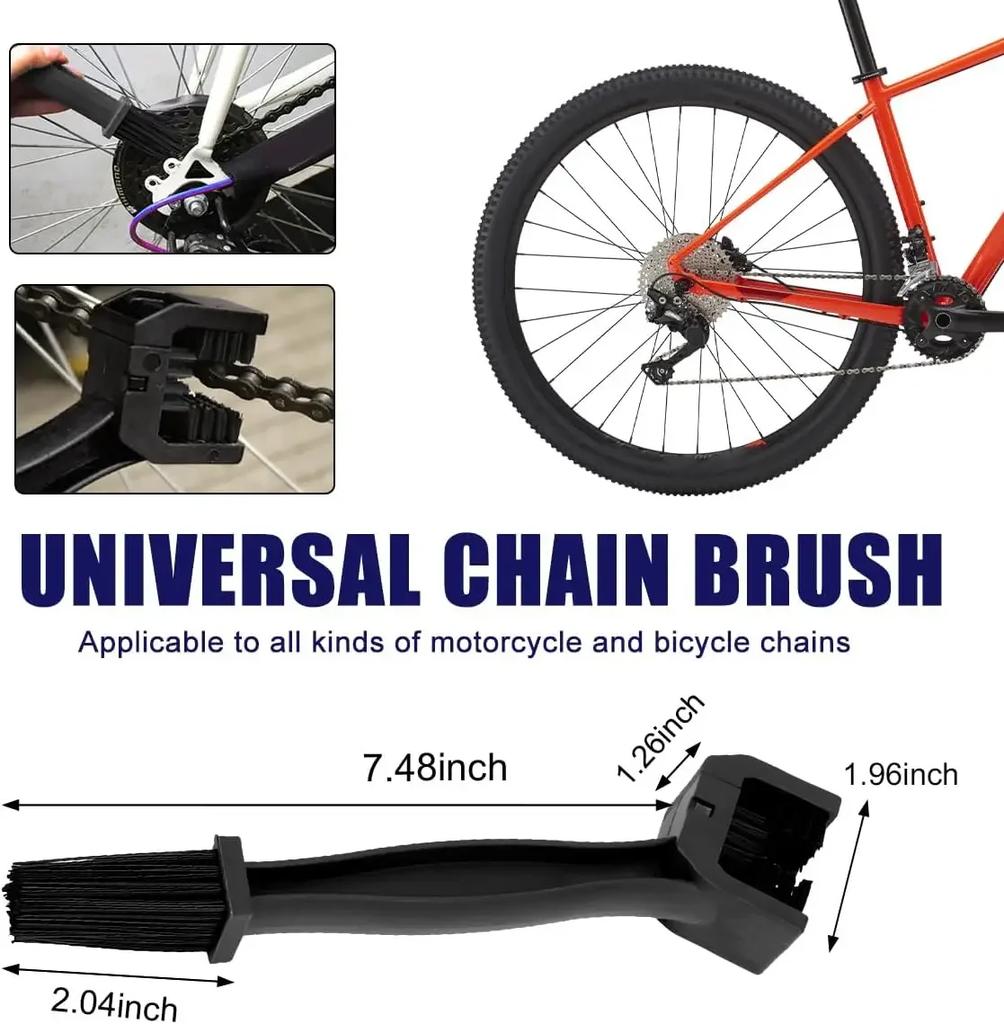 1Pc Motorcycle Chain Washer Universal Rim Care Tire Cleaning Brushes Bicycle Chain Dirt Clean Brushes Gear Maintenance Tool