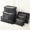 Travel Organizer Cubes 6-Piece with 4 Compartments, Luggage Packing Cubes for Underwear, Socks, Clothes, Suitcase Storage Bags