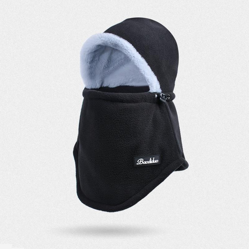 

Winter Warmth Unisex Fleece Neck Gaiter With Letter Print For Outdoor Sports