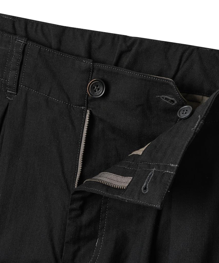 Leopeusaideu Box Pleat Pants Black