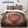 Set Copripiumino Trapuntato con Motivo Arsenal Football Club Decorazione per la Casa Regalo (1 * copripiumino + 2 * federe senza imbottitura)