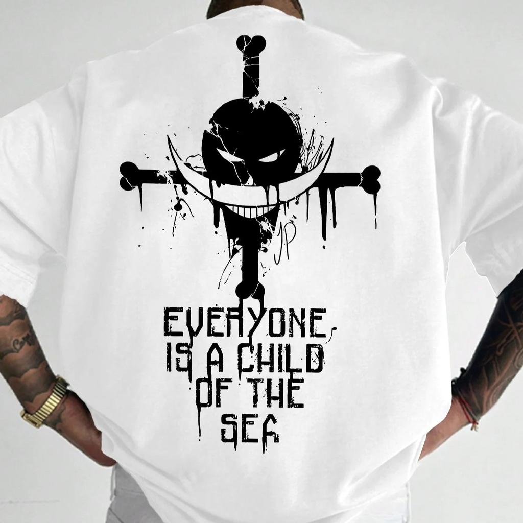ONE PIECE Animation Derivatives Edward Newgate Printed Short Sleeve T-Shirt Men's and Women's 2026 Summer New Fashion Cotton Top