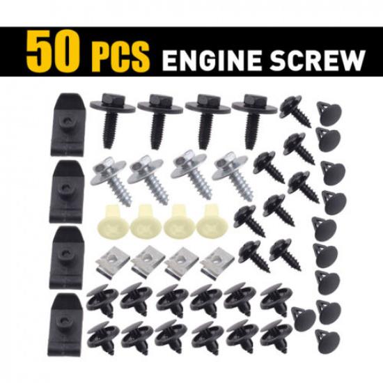 50PCS For Toyota Engine Splash Shield Fender Bumper Screw Clips Rivet Fastener