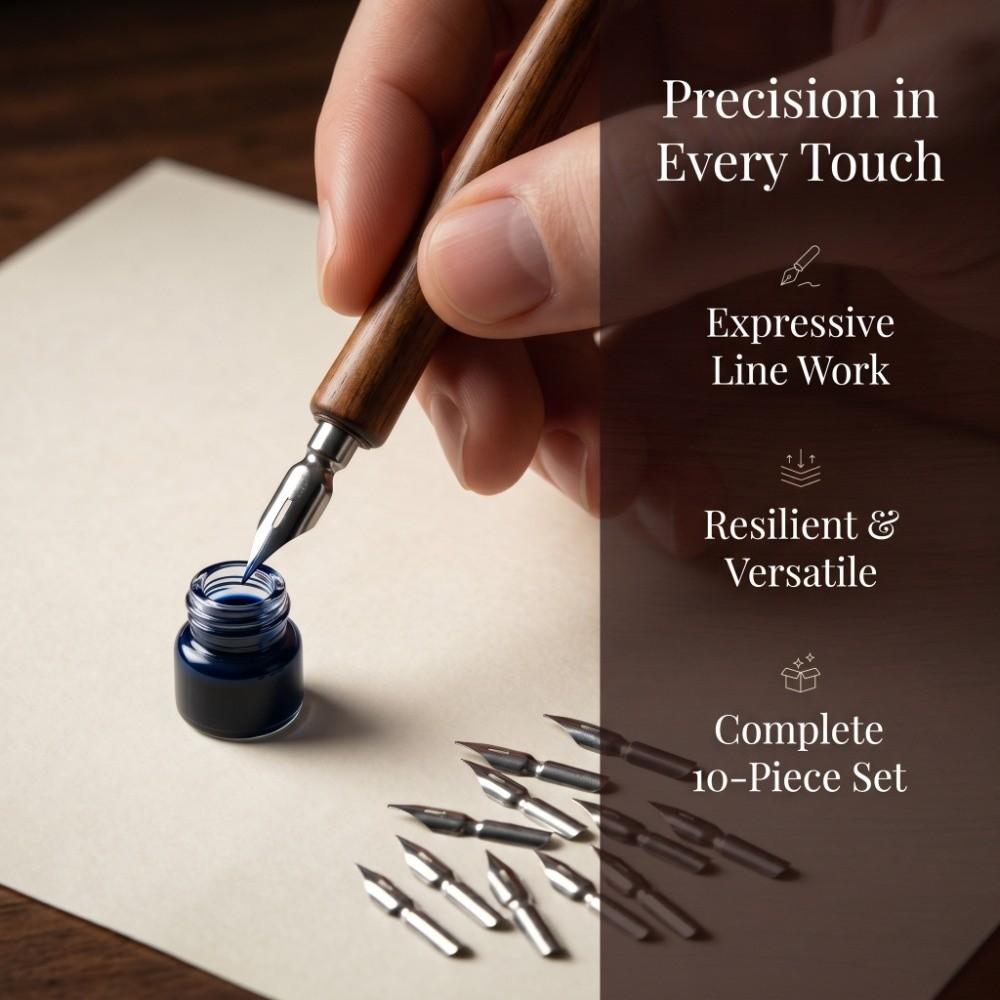 10PCS Triangular Hole Calligraphy Nib Replacement Nibs Comic Dip Pen Nibs Personal Pen Collocation