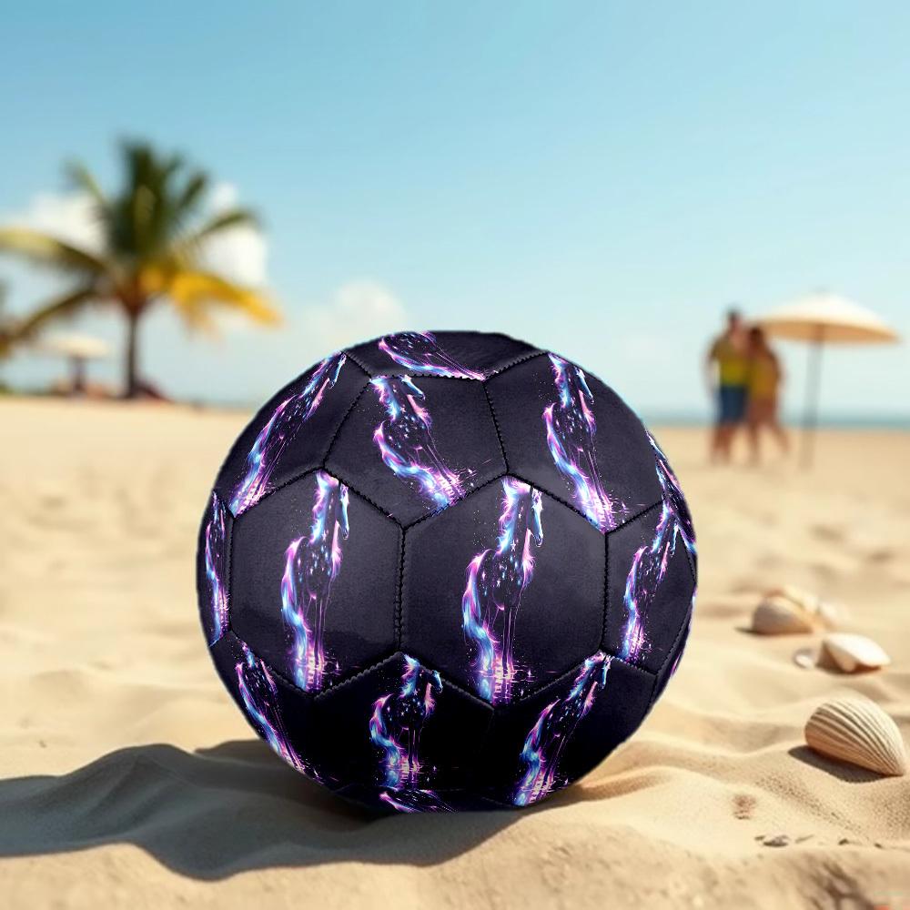 1pc Galactic Unicorn Reflection Size 5 Soccer Ball Training Football Indoor &Outdoor Sports Ball Lightweight Durable c6552