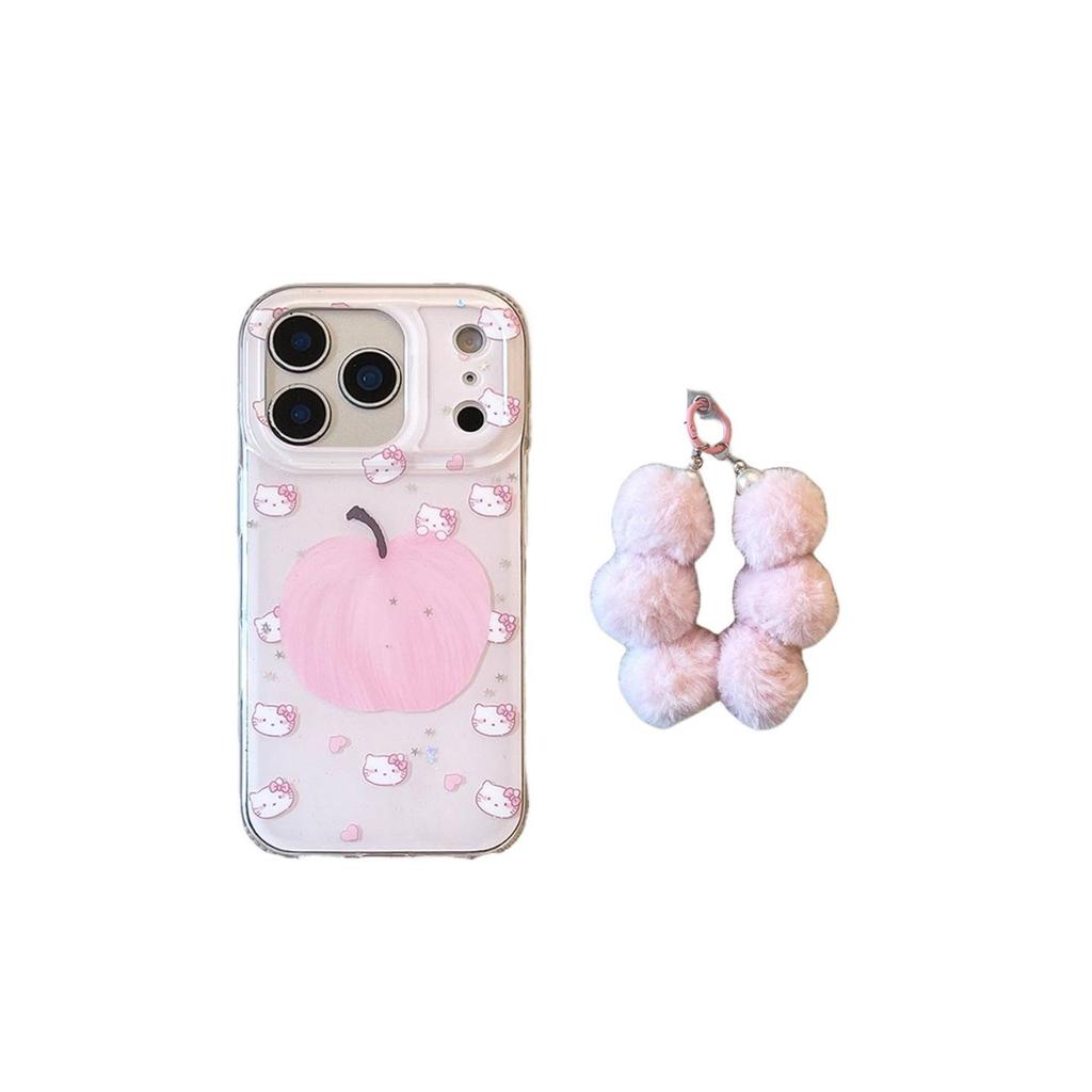 Girl heart powder apple hello kt love applicable apple 17promax mobile phone case iphone16pro new 1