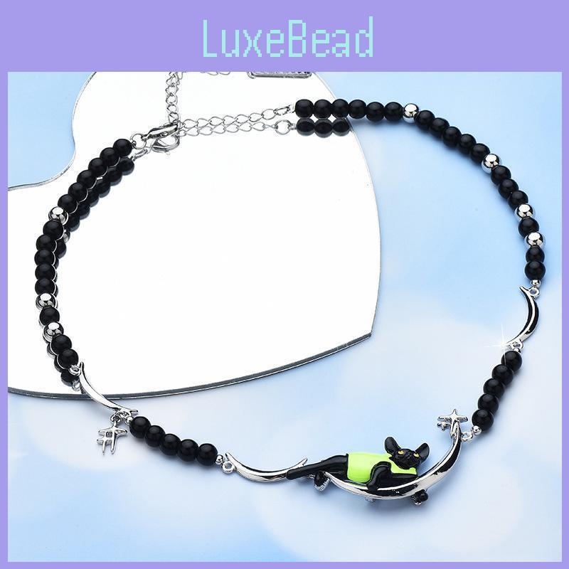 Unique German Style Cat Themed Necklace For Women With Mixed Material And 18k Pendant