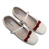 Spring fairy style cute round head ballet shoes female new bow retro inner height increase Mary Jane shoes