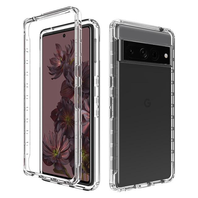 2 w 1 hybrydowy pancerz na całe ciało przezroczysty futerał na telefon dla Google Pixel 8 Pro odporny na wstrząsy Gradient TPU tylna osłona ochronna dla Pixel 7 6 Pro 7A 6A