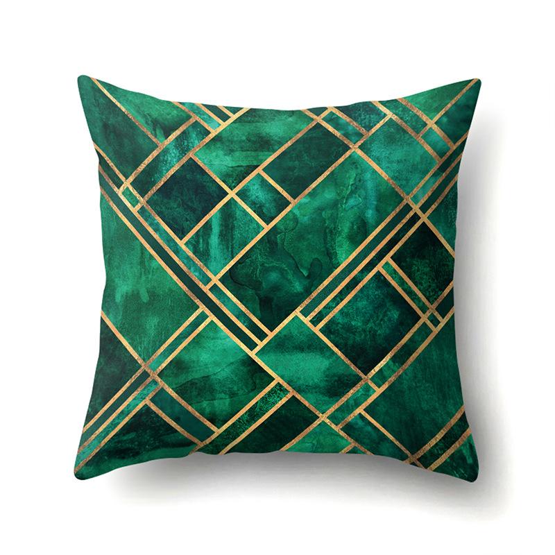 Polyester Pillow Case Decorative Geometric Home Printed Pillow Case Waist Cushion Cover Car Cushion Head Cushion Cover