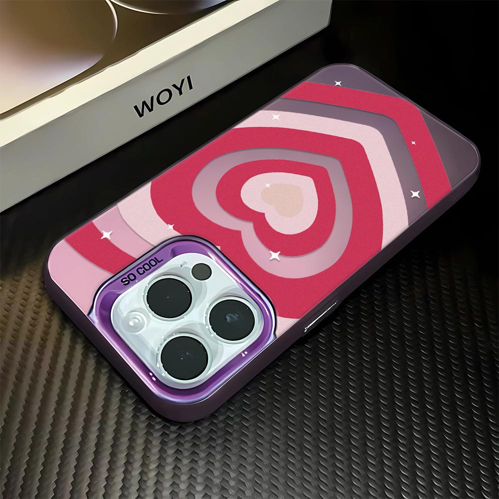 Stacking Love Hearts Phone Max For iPhone 16 Pro 15 14 13 12 11 Case Funda Bumber Coque