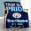 Manchester City 23 Personalized Name Blanket Gift Personalized Blanket Durable Comfort Suitable for Office Bedding Livingroom Bed