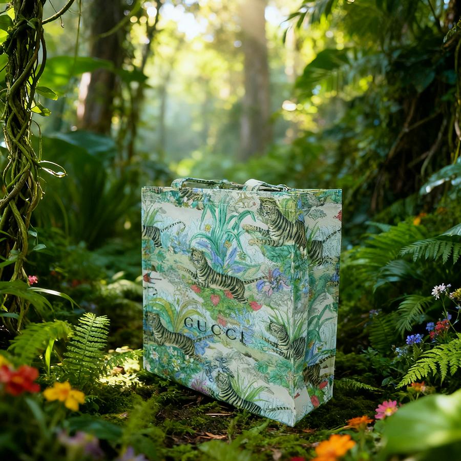 GUCCI Women's Bag Cotton Fabric Suitable for Commuting,Environmentally Friendly and Foldable and Parties An Excellent Gift