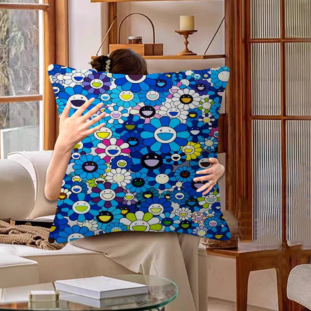 Cuscino Decorativo Felice Raccolto Autunnale Decorazione Festiva Copricuscino Design Fiore T-Takashi Foglia d'Acero M-Murakami