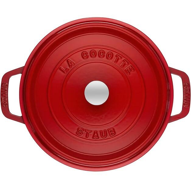Cocotte Zwilling Staub, Round, 22 Cm, Cherry Red, 2.6 L (40509-825-0)